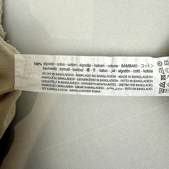 Women's Zara Cotton Jogger Pants Beige Size Medium - Picture 12 of 12